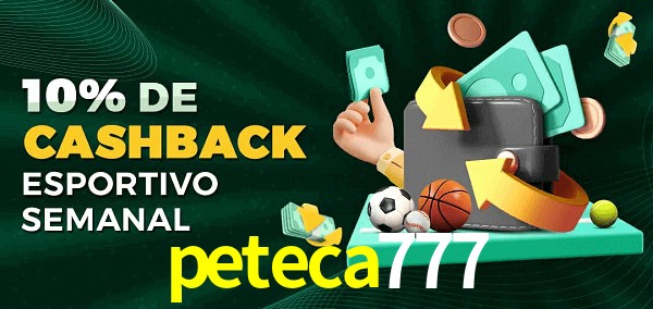 10% de bônus de cashback na peteca777