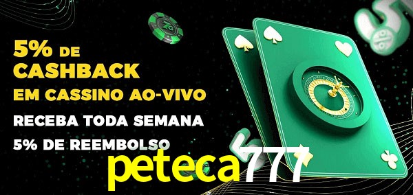 Promoções do cassino ao Vivo peteca777